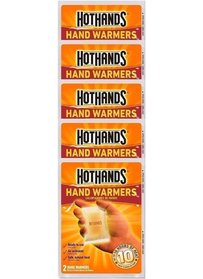 Hand Warmers, 10 count (5 pack with 2 warmers per pack)