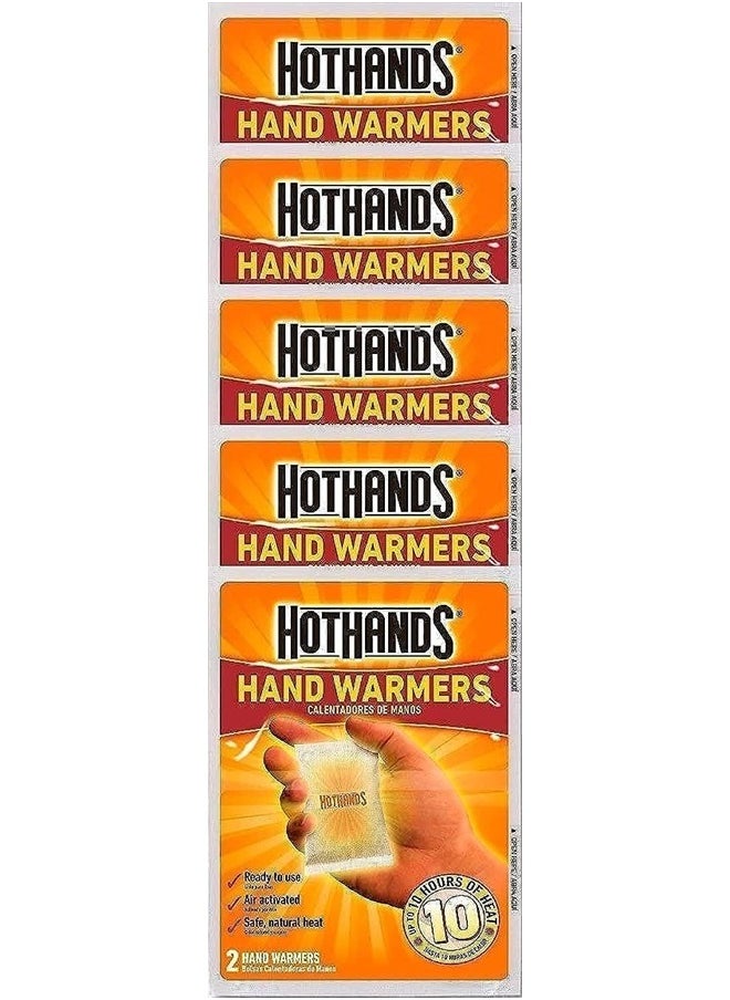 Hand Warmers, 10 count (5 pack with 2 warmers per pack)