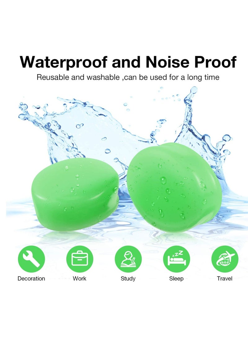 18 Pairs Ear Plugs for Sleeping Soft Reusable Moldable Silicone Earplugs Noise Cancelling Earplugs Sound Blocking Ear Plugs with Case for Swimming