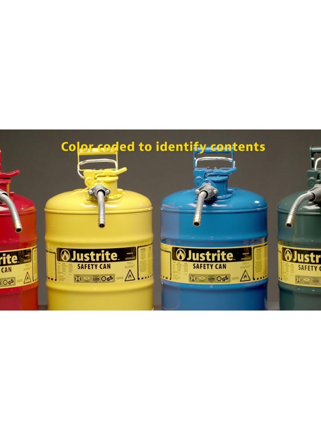 Justrite AccuFlow 2 Gallon Type II Safety Can with 5/8