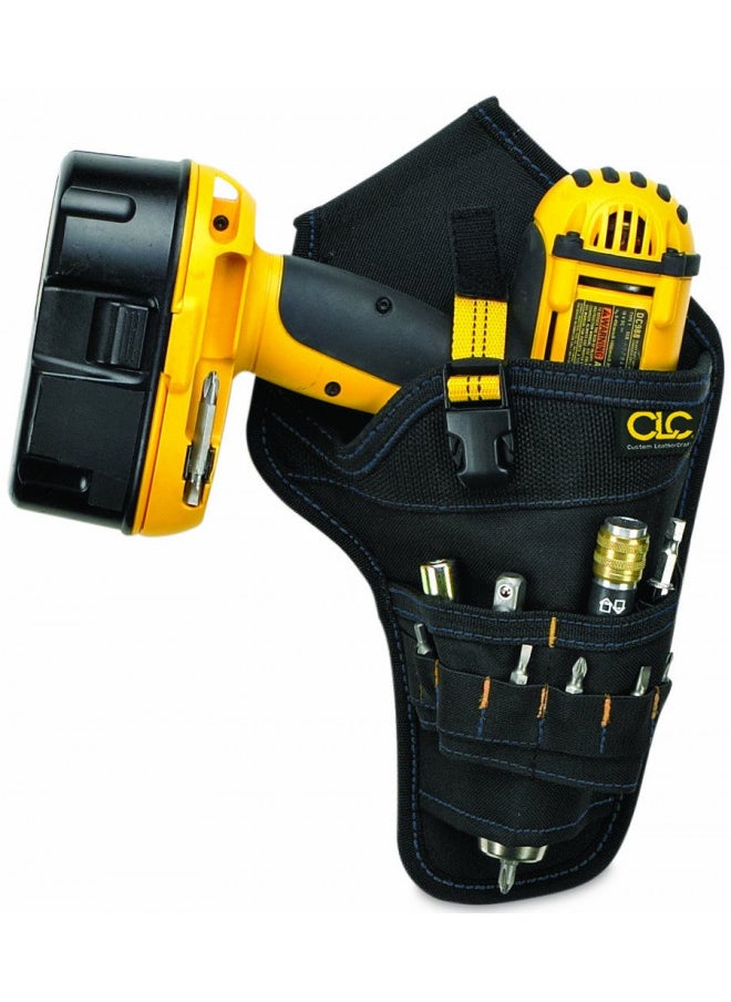 CLC Custom Leathercraft 5023 Deluxe Cordless Poly Drill Holster, Black