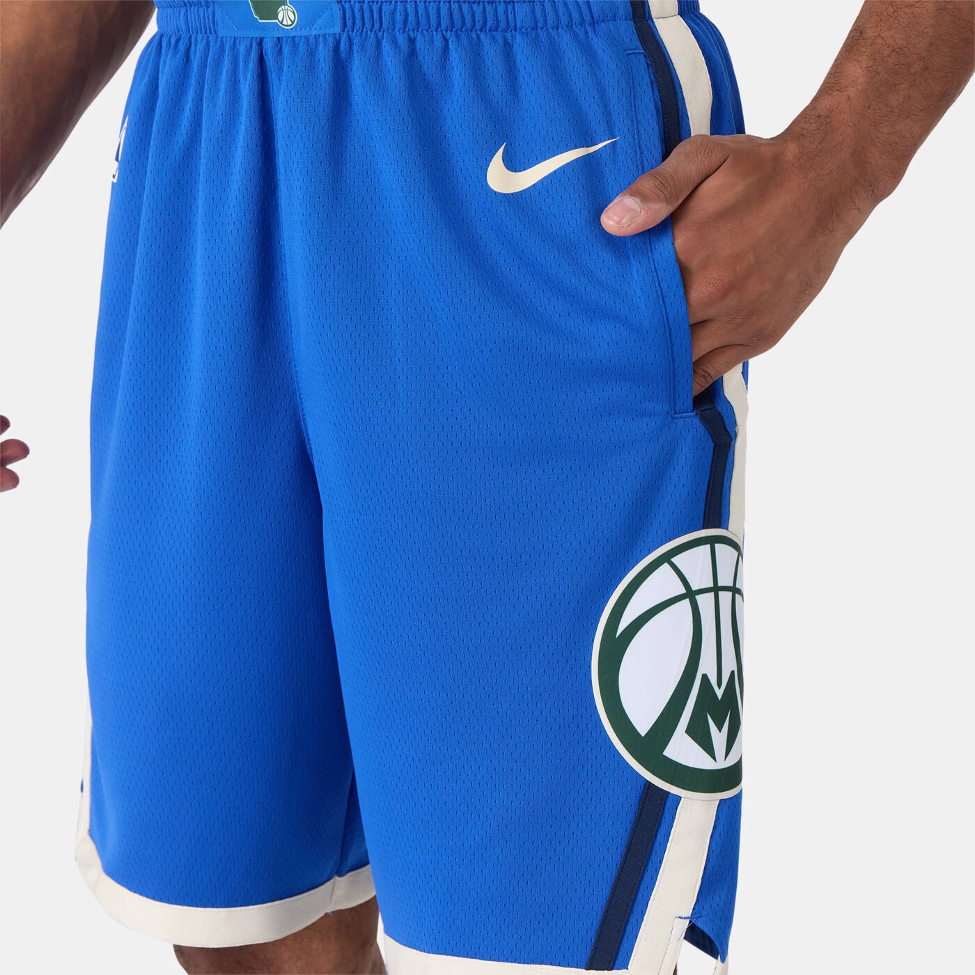 Men's NBA 23/24 Milwaukee Bucks City Edition Swingman Basketball Shorts