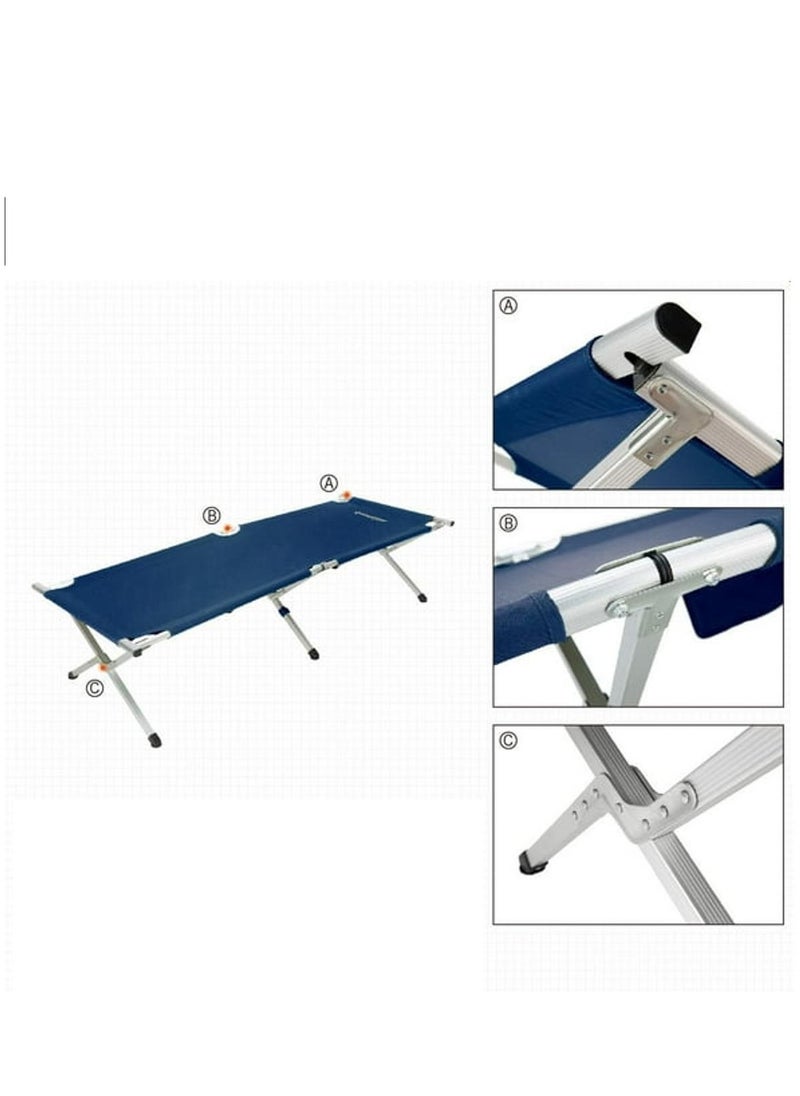 GO2CAMPS Heavy Duty Foldable Camping Bed with Carry Bag | Sun Lounger | Travel Bed | Camping Cot | Portable Multifunctional Trip Bed for Hiking, Beach, Desert, Home,offices,Traveling | Military-Grade Portable Sleeping Bed with 190cm Length, 65cm Width, and 42cm Height – Ideal for Camping, Hiking, and Outdoor Adventures