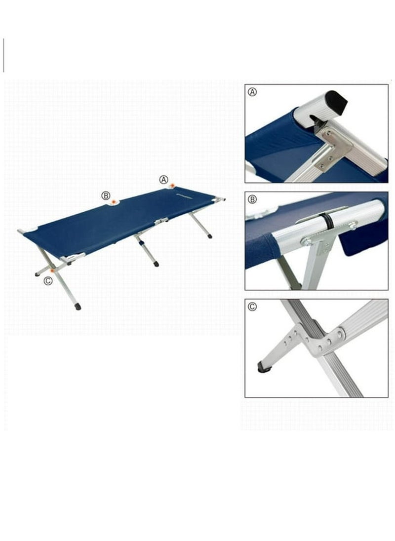 GO2CAMPS Heavy Duty Foldable Camping Bed with Carry Bag | Sun Lounger | Travel Bed | Camping Cot | Portable Multifunctional Trip Bed for Hiking, Beach, Desert, Home,offices,Traveling | Military-Grade Portable Sleeping Bed with 190cm Length, 65cm Width, and 42cm Height – Ideal for Camping, Hiking, and Outdoor Adventures