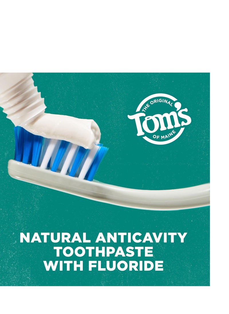 Tom's of Maine Whole Care Natural Toothpaste with Fluoride, Spearmint, 4 Ounce (Pack of 3), (Packaging May Vary)