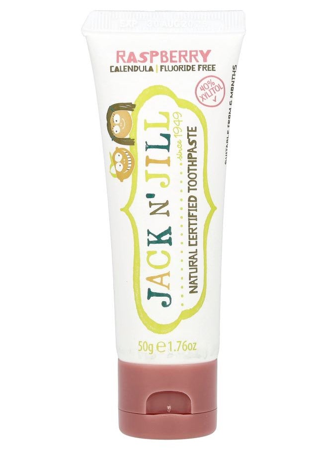 Natural Certified Toothpaste 6 Months+ Raspberry 1.76 oz (50 g)
