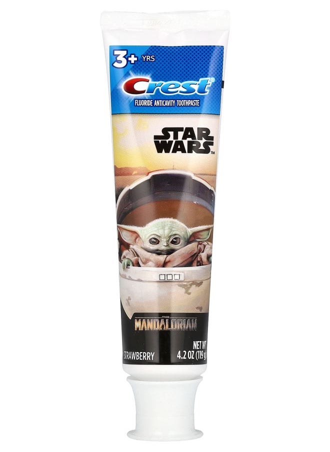 Kids Fluoride Anticavity Toothpaste Star Wars The Mandalorian 3+ Yrs Strawberry 4.2 oz (119 g)