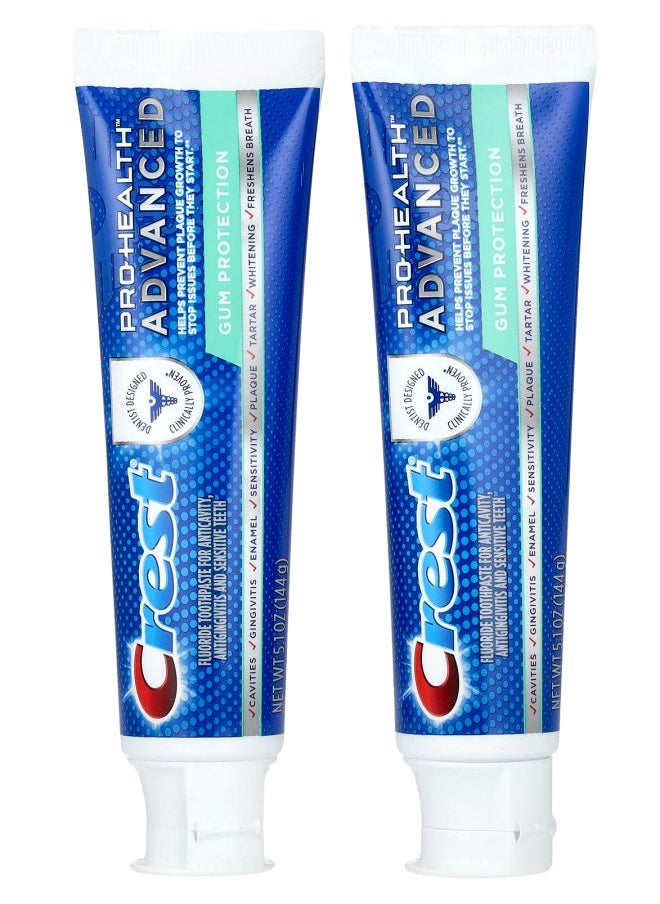 Pro Health Advanced Fluoride Toothpaste Gum Protection 2 Pack 5.1 oz (144 g) Each