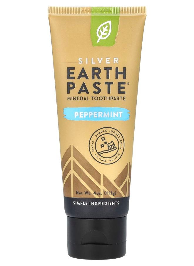 Silver Earth Paste® Mineral Toothpaste Peppermint 4 oz (113 g)