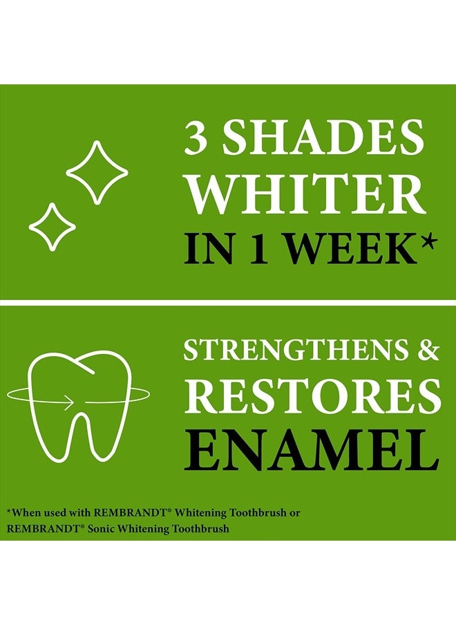 Rembrandt Deeply White + Peroxide Whitening Toothpaste, Peppermint Flavor, 3.5-Ounce (Pack of 2) (Packaging may Vary)