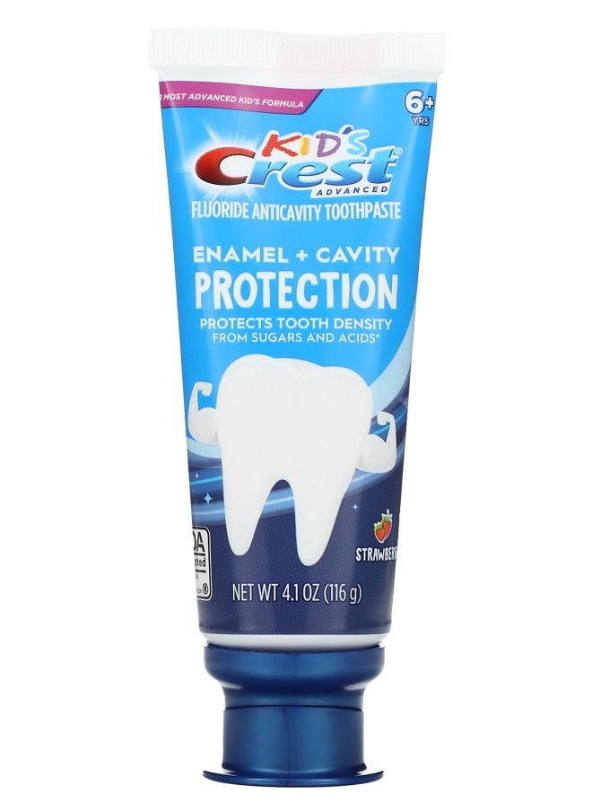 Kids Advanced Fluoride Anticavity Toothpaste 6+ Yrs Strawberry 4.1 oz (116 g)