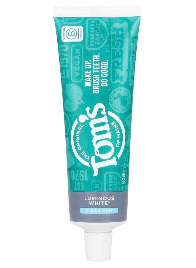 Luminous White® Anticavity Toothpaste with Fluoride Clean Mint 4 oz (113 g)