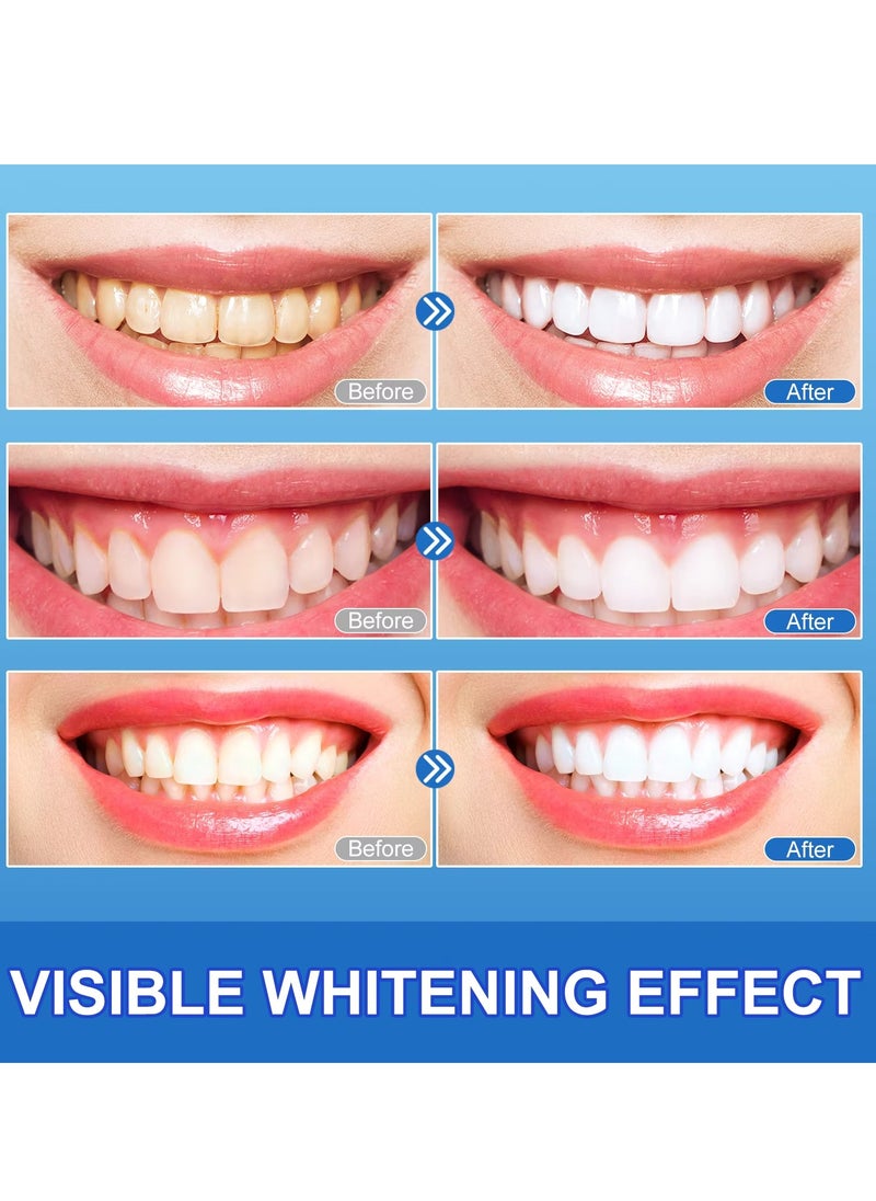 28pcs 9D Teeth Whitening Strips Upgraded Teeth Whitener Strips Enamel Safe Sensitive Teeth Whitening Individual Strips Gel Teeth Cleaning Strips for Fast Remove Yellowing Tooth Strips