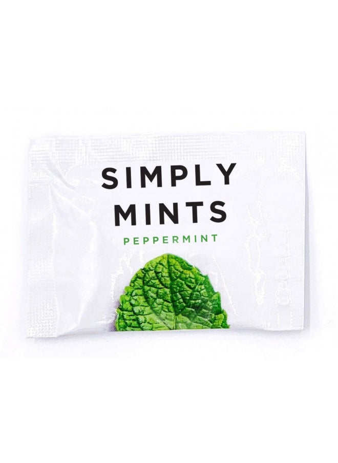 Simply Gum Mints | Individually Wrapped Mints | Peppermint | 50 Pouches | Breath Freshening, Vegan, Non Gmo, Nothing Artificial