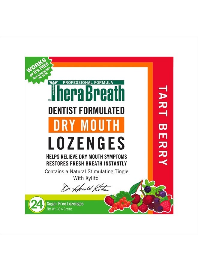 Dry Mouth Lozenges with ZINC, Tart Berry Flavor, 24 Lozenges