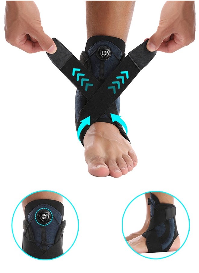 Ankle Support, Ankle Support Protector, Adjust The Tightness Of The Knob Painless Fixation Strong Correction Breathable Fabric For Pain Relief, Recovery And Ankle Injury