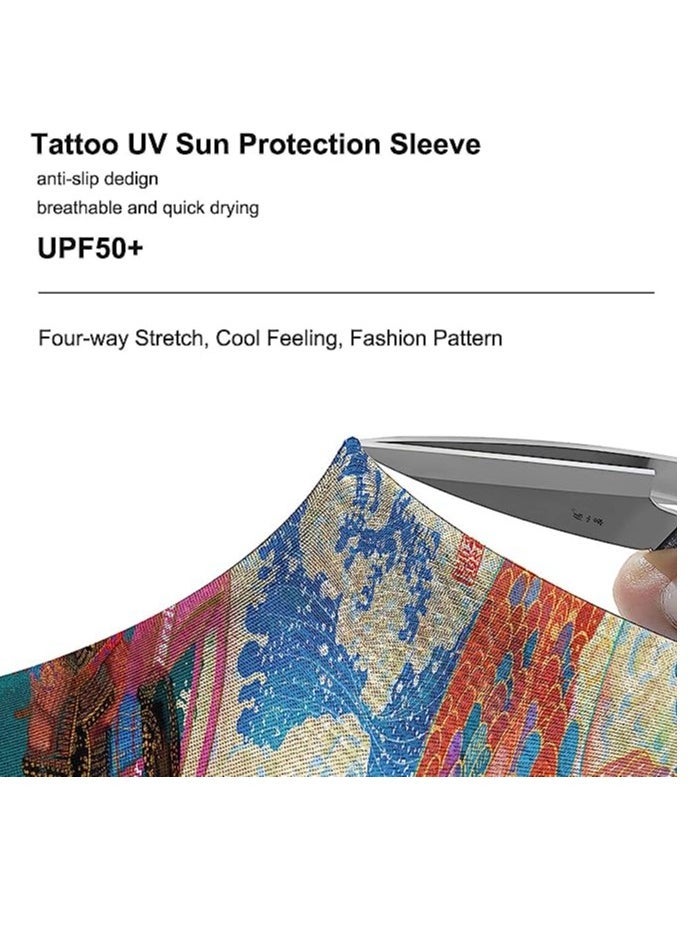 UV Sun Protection Sleeves, Farmers Cooling UV Sun Protection Gardening Sleeves for Women and Men, Tattoo Arm Sleeve for Driving Cycling, Gardeners Arm Sleeves Cover for Farm, 3 Sets