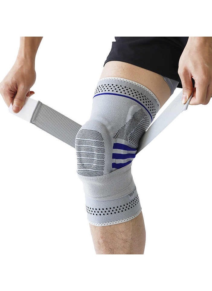 Taping sports gel pads spring support basketball badminton patella knee pads jump rope fitness non-slip knee brace sleeves