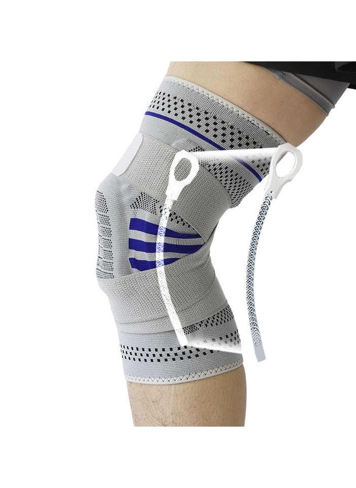 Taping sports gel pads spring support basketball badminton patella knee pads jump rope fitness non-slip knee brace sleeves