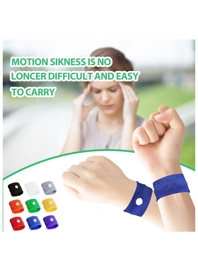 Motion Sickness Relief Wristbands Travel Acupressure Nausea Band Anti Car Sea Morning Bands for 9 Pairs