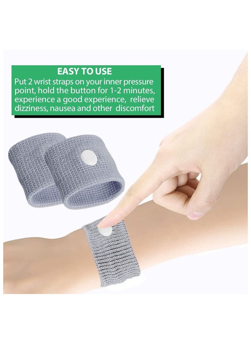 Motion Sickness Relief Wristbands Travel Acupressure Nausea Band Anti Car Sea Morning Bands for 9 Pairs