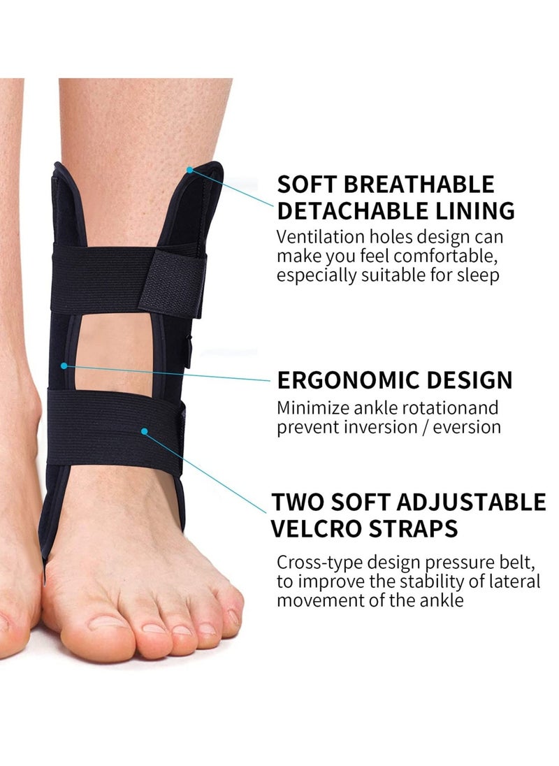 Adjustable Ankle Support Brace, Fixed Ankle Fracture Splint for Sprain and Arthritis Recovery, Protective Stabilizer for Enhanced Care and Corrective Support.