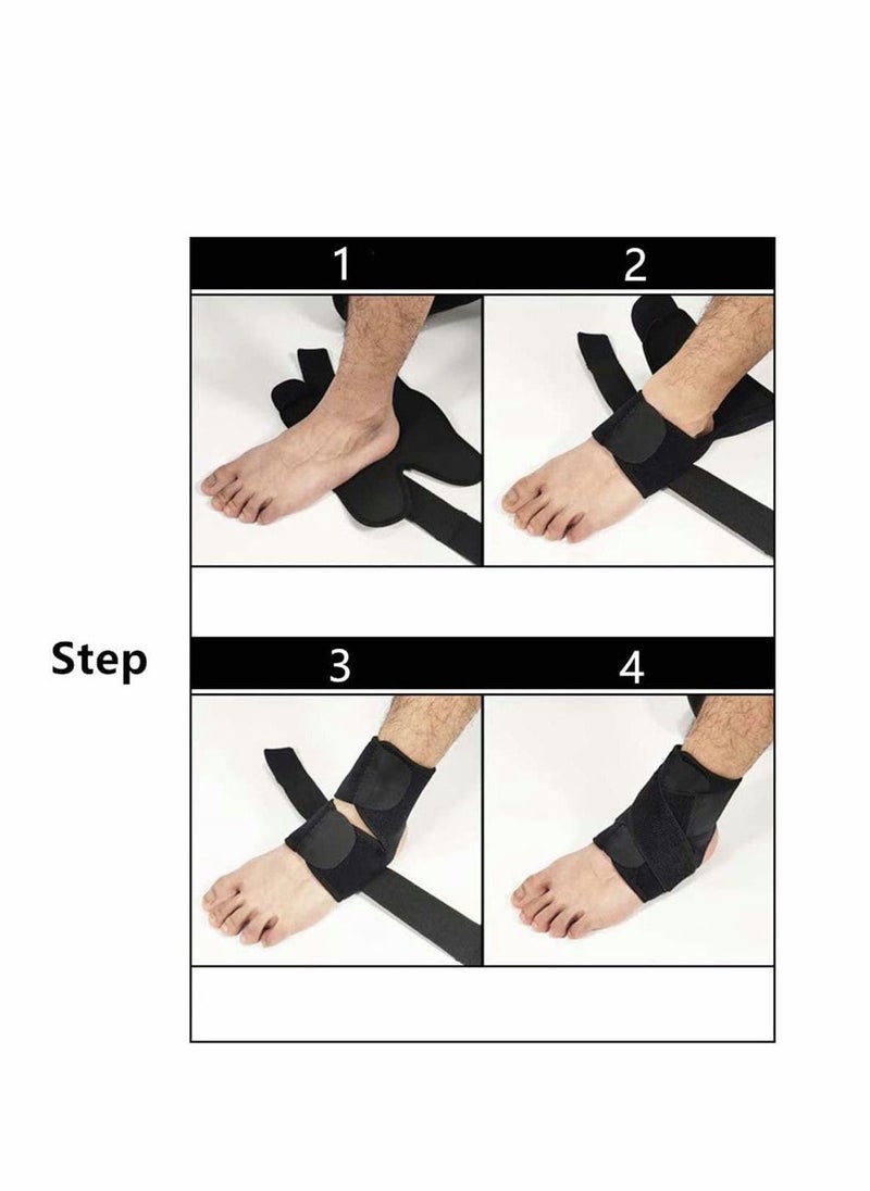 Ankle Support Brace Sleeve Wrap Adjustable Breathable for Plantar Fasciitis, Ligament Damage, Weak Ankles, Achilles Tendonitis and Arthritis, Stabilize Ligaments (Left or Right Foot, 1 Pcs)