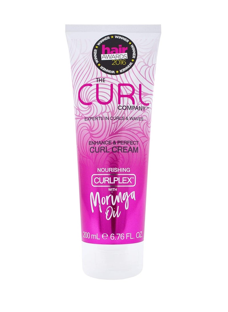 Company Enhance and Perfect Curl Cream 200ml Professionally Formulated with Nourishing Curplex with Moringa Oil Experts in Curls and Waves