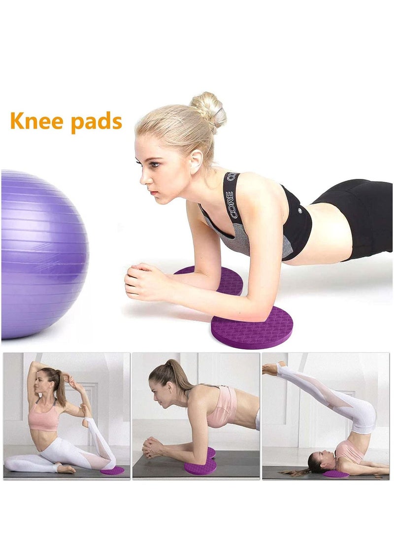 Yoga Knee Pads, Women/Men Yoga Props and Accessories Cushions for Knees, Wrists and Elbows for Fitness, Travel, Meditation, Kneeling, Balance, Flooring, Pilates