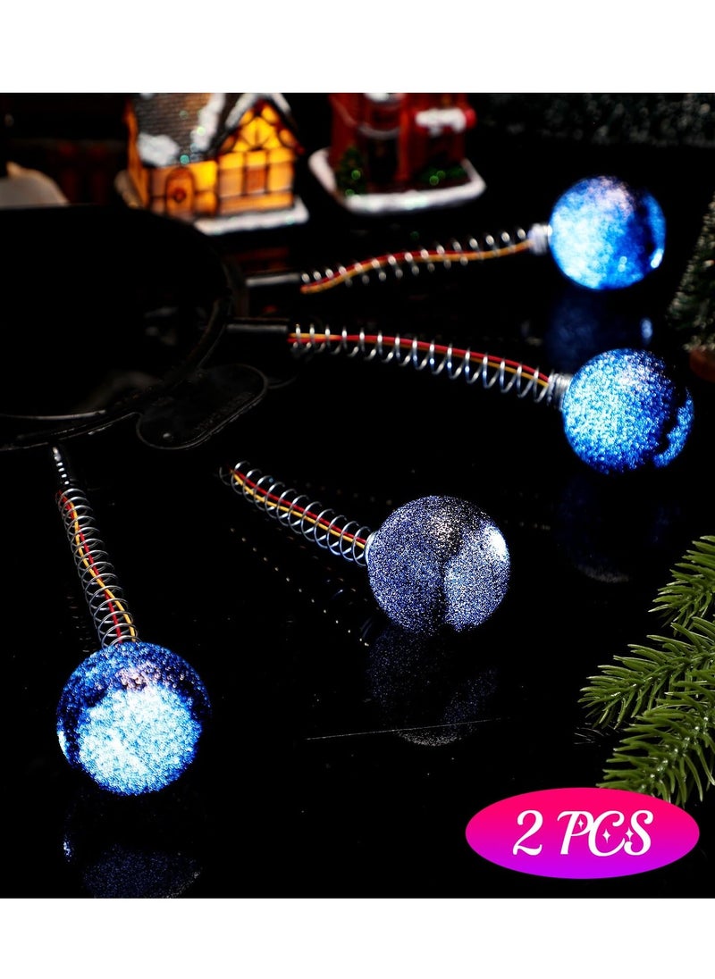 2 Pcs Martian Antenna Headband, Light up Alien Headband Glitter Alien Martian Antenna Alien Accessories for Party Cosplay