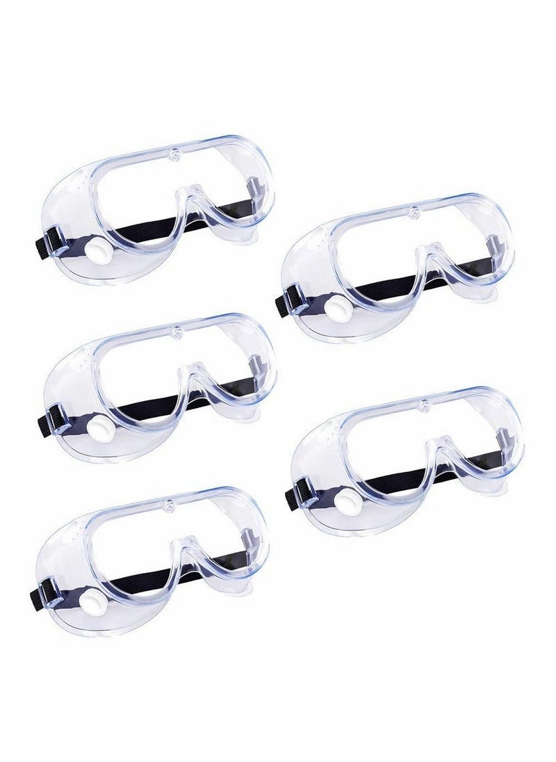 5 Pack Clear Protective Glasses Goggles Eye Safety Glasses for Construction