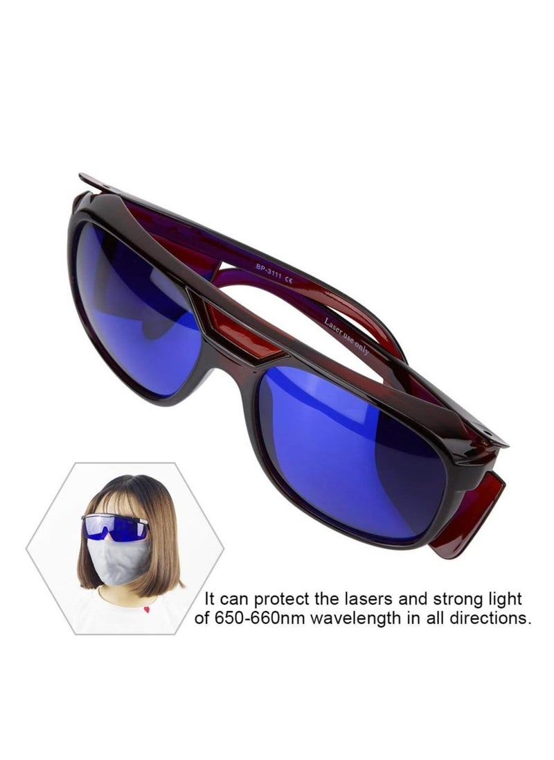 Safety Goggles  Lasers UV Protection Safety Glasses Anti-Infrared Ray Eyesight Safety Glasses for Men Women Anti-Glare Eye Protective Workplace Safety Goggles Protection 650-660nm Wavelength