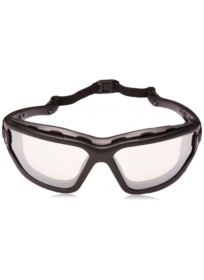 Pyramex I-Force Slim Safety Goggle SB7080SDNT, Black Frame/Indoor/Outdoor Mirror Anti-Fog Lens