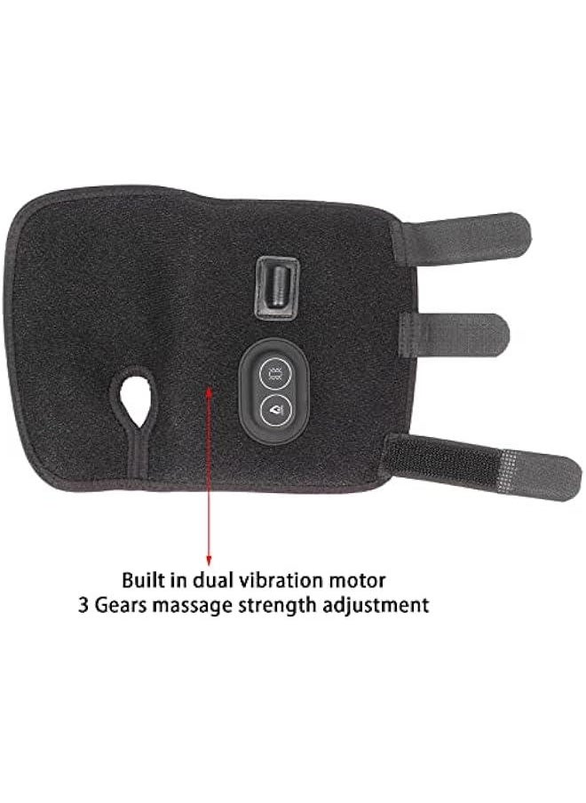 Electric Wrist Heated Brace, Adjustable 3 Gears Massage Heating Pad for Hand Palm Carpal Tunnel Arthritis(Left)