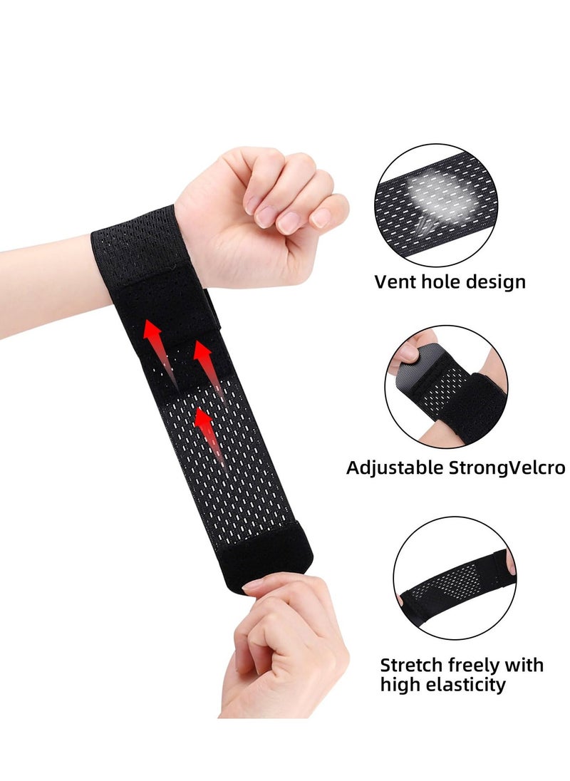 Carpal Tunnel Wrist Brace Ultra Thin Compression Support Strap Adjustable Wrist Strap For Weightlifting Tennis and Fitness Strength Training Suitable for Teenagers and Women 2 Pcs