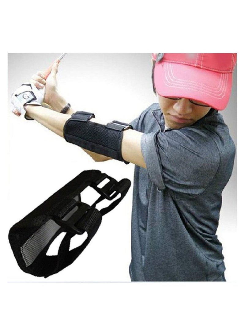 Golf Swing Training Aids, Golf Training Aid Swing Posture Elbow Brace Corrector, Straight Practice Golf Swing Trainer Elbow Brace Alarm Swing Correcting Tool for Golf Posture Correction