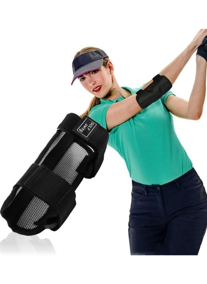 Golf Swing Training Aids, Golf Training Aid Swing Posture Elbow Brace Corrector, Straight Practice Golf Swing Trainer Elbow Brace Alarm Swing Correcting Tool for Golf Posture Correction