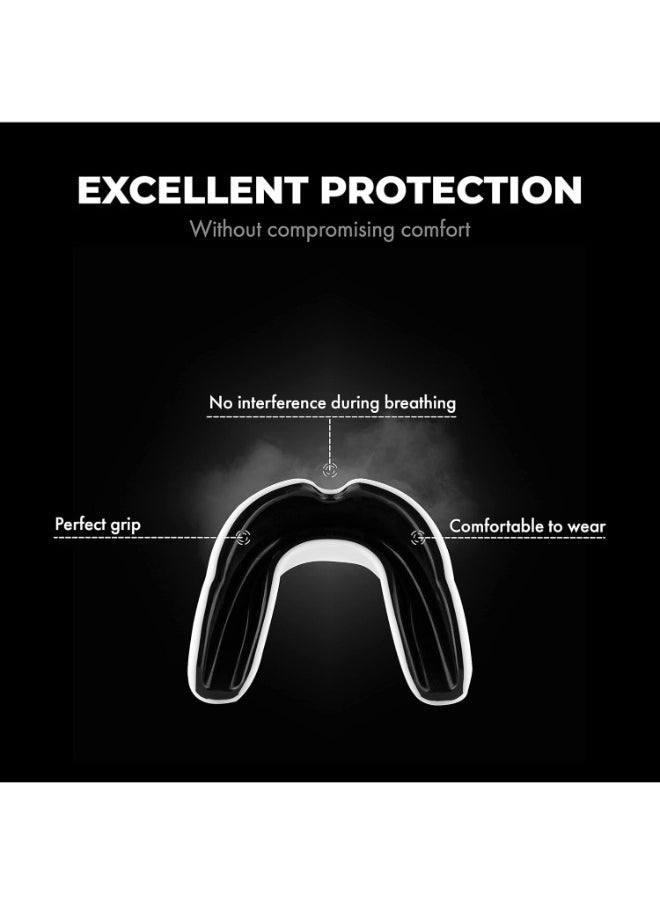 Premium Mouth Guard - for Excellent Breathing & Easy to fit | Sports Mouth Guard for Boxing, MMA, Football, Lacrosse, Hockey and Other Sports | incl. hygienic Box