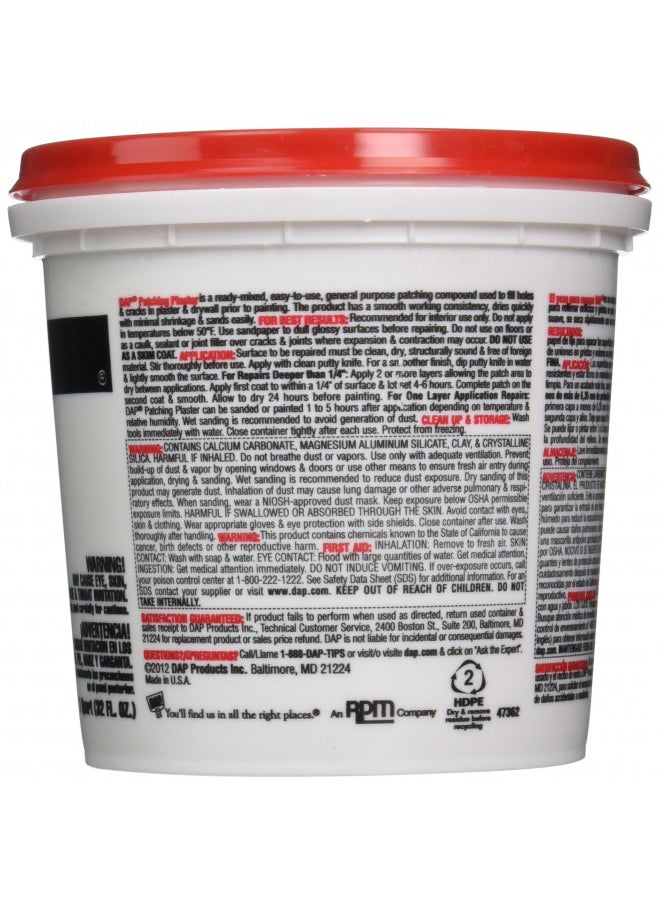 Dap DAP-52084-1 Quart 52084 Patching Plaster, White