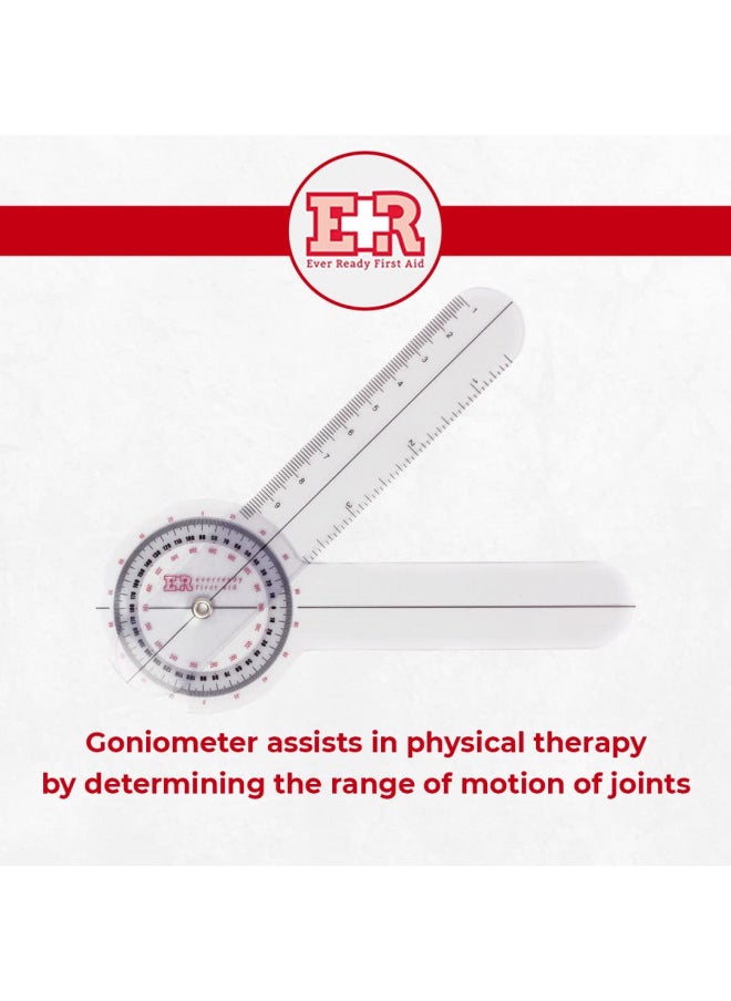 Ever Ready First Aid Plastic 6 Goniometer 360 Degree ISOM