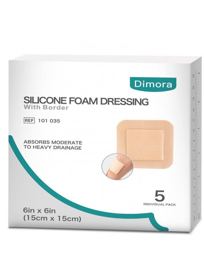 Dimora Silicone Foam Dressing with Border Adhesive 6