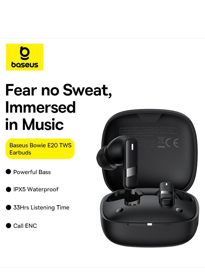 Bowie E20 True Wireless Earphones Cluster Black