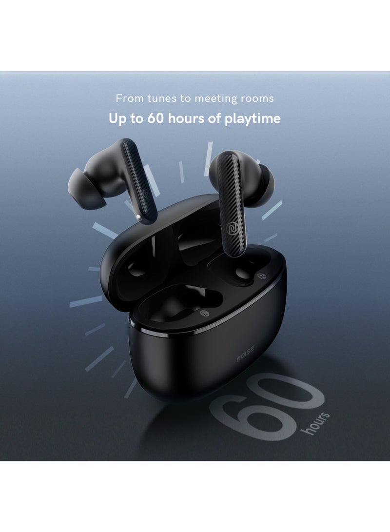 Aura Buds in-Ear Truly Wireless Earbuds with 60H of Playtime, Quad Mic with ENC, Dual Device Pairing, Instacharge(10 min=150 min),12mm Polymer Composite Driver,BT v5.3 Aura Black