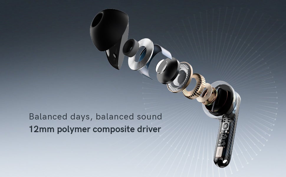 Aura Buds in-Ear Truly Wireless Earbuds with 60H of Playtime, Quad Mic with ENC, Dual Device Pairing, Instacharge(10 min=150 min),12mm Polymer Composite Driver,BT v5.3 Aura Black