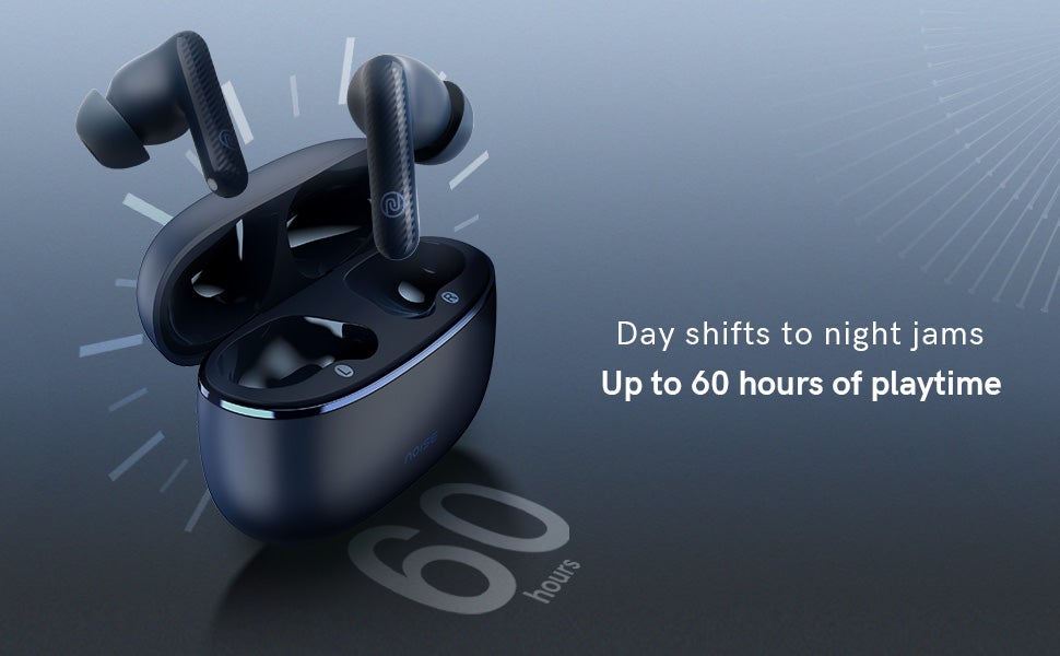 Aura Buds in-Ear Truly Wireless Earbuds with 60H of Playtime, Quad Mic with ENC, Dual Device Pairing, Instacharge(10 min=150 min),12mm Polymer Composite Driver,BT v5.3 Aura Blue