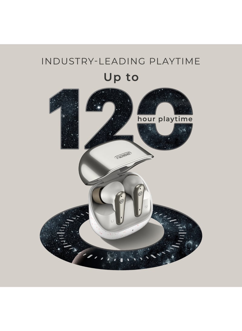 Buds X Prime in-Ear Truly Wireless Earbuds with 120H of Extended Playtime, ENC for Clear Calling, Instacharge(10 min=200 min),Modern Dual Tone Finish, 11mm Driver, BT v5.3 Champagne White