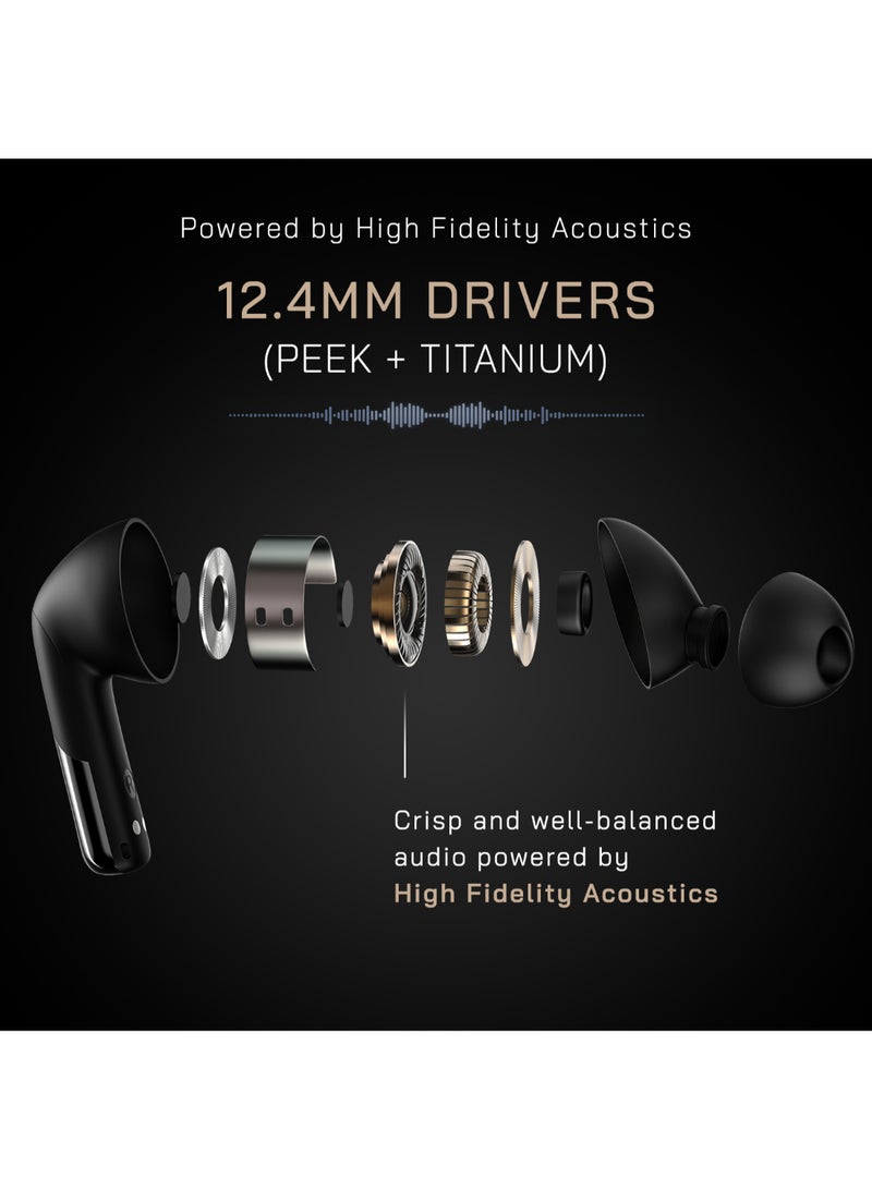 Newly Launched Buds Xero Truly Wireless in-Ear Earbuds with Adaptive Hybrid ANC Up to 50dB to Detect Sound Environment, in-Ear Detection, Sound+ Algorithm, 12.4MM Driver, BT v5.3 Chrome Beige