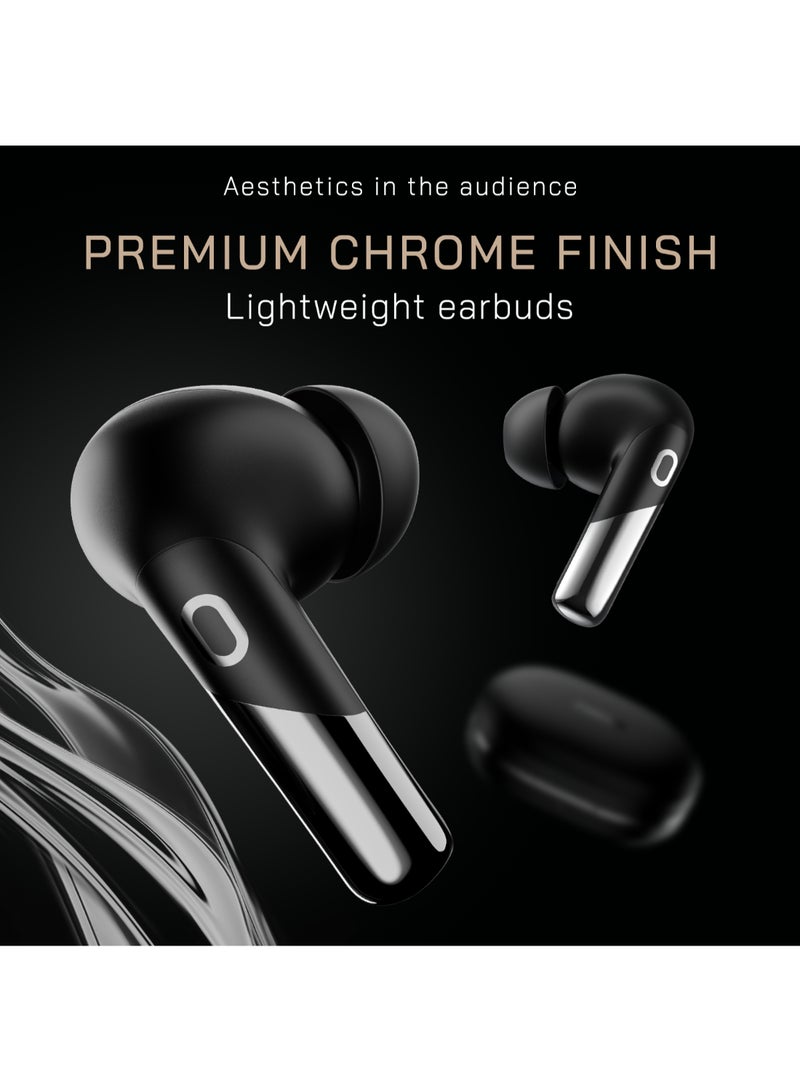 Newly Launched Buds Xero Truly Wireless in-Ear Earbuds with Adaptive Hybrid ANC Up to 50dB to Detect Sound Environment, in-Ear Detection, Sound+ Algorithm, 12.4MM Driver, BT v5.3 Chrome Black