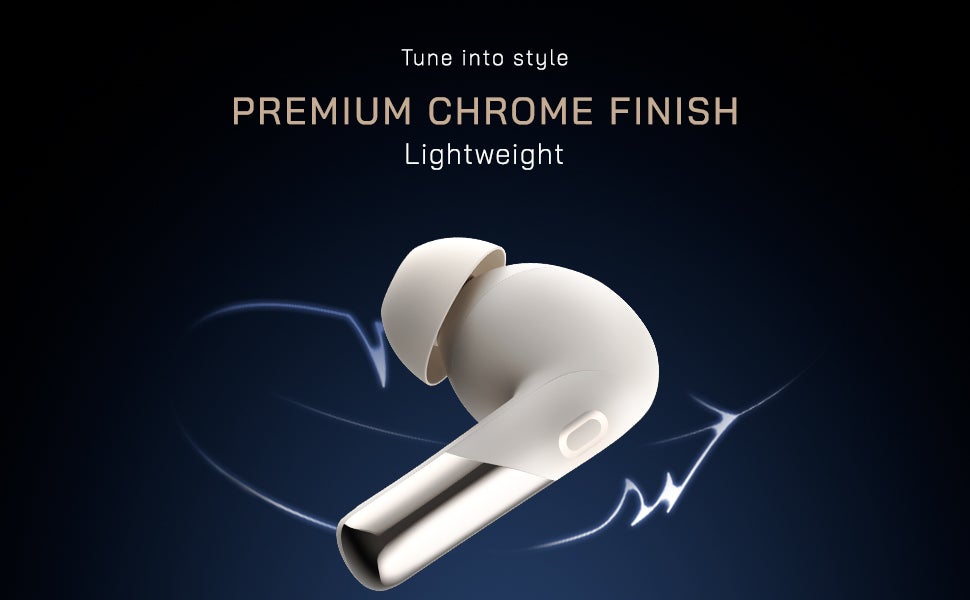 Newly Launched Buds Xero Truly Wireless in-Ear Earbuds with Adaptive Hybrid ANC Up to 50dB to Detect Sound Environment, in-Ear Detection, Sound+ Algorithm, 12.4MM Driver, BT v5.3 Chrome Blue