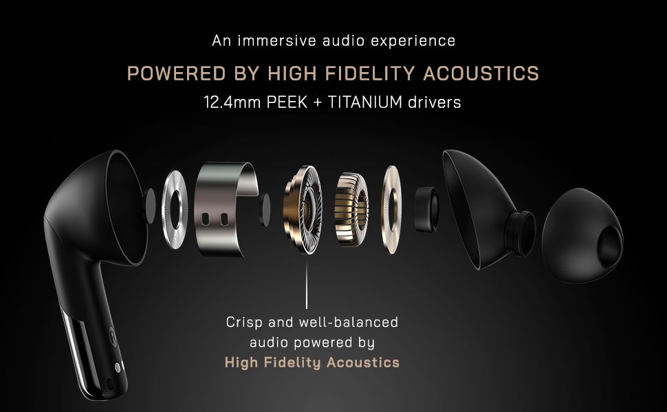 Newly Launched Buds Xero Truly Wireless in-Ear Earbuds with Adaptive Hybrid ANC Up to 50dB to Detect Sound Environment, in-Ear Detection, Sound+ Algorithm, 12.4MM Driver, BT v5.3 Chrome Blue